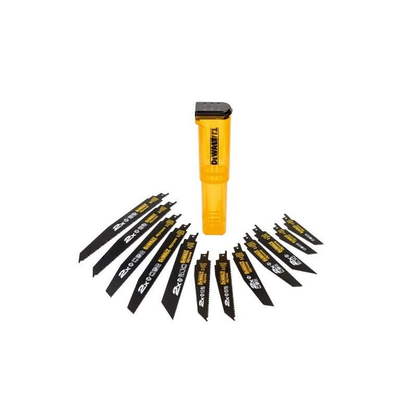 Комплект от 12 остриета Extreme саблен трион, DeWalt, черно/жълто