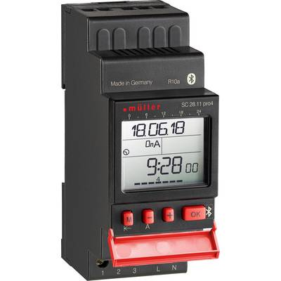 Müller SC28.21 pro4, 230V, 50-60 Hz Kalapsínes időkapcsoló óra Digitális 230 V/AC 16 A/250 V (22273)