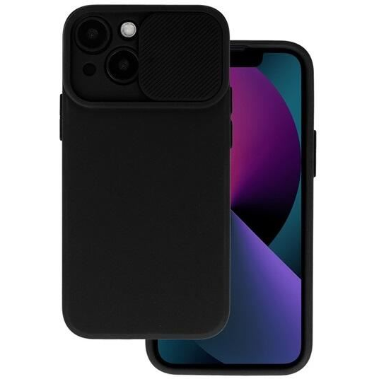 Gigapack Apple iPhone 14 kameravédős szilikon tok matt fekete (GP-130574) (GP-130574)