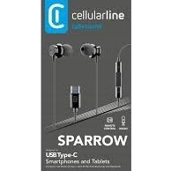 Cellularline 8018080353970 Headset Ledningsført I ørerne Opkald/musik USB Type-C Sort