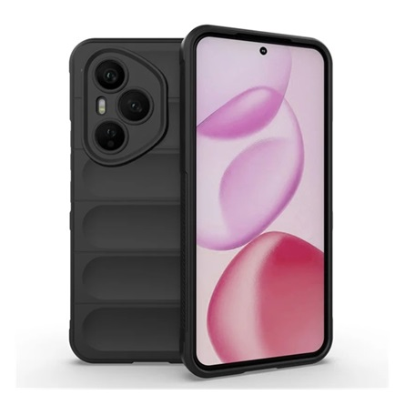 Szilikon telefonvédő (ütésállóság, kameravédő, 3D) FEKETE Honor 400 Pro "Gigapack csomagolás" (GP-170346)