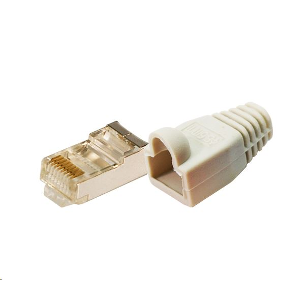 LogiLink MP0012 CAT-5 Moduláris csatlakozó törésgátlóval fehér 100db (MP0011)
