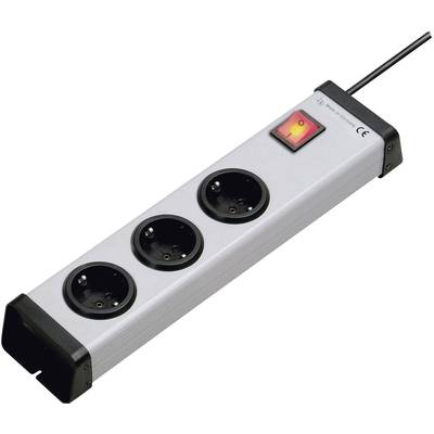 Hálózati elosztó kapcsolóval, 3 részes, szürke, Ehmann 0201x00032301 (0201x00032301)