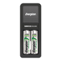 Мини зарядно за батерии (R6/AA, R03/AAA) + 2 x R6/AA батерии, Energizer, 2000 mAh