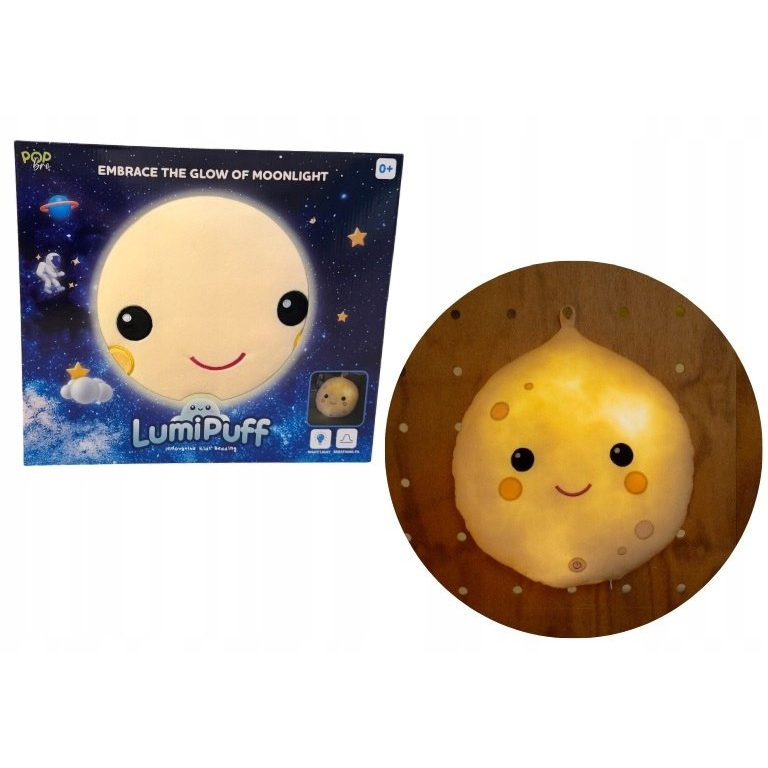 Svietiaci vankúšik LumiPuff Mesiačik – plyšová nočná lampa 0+