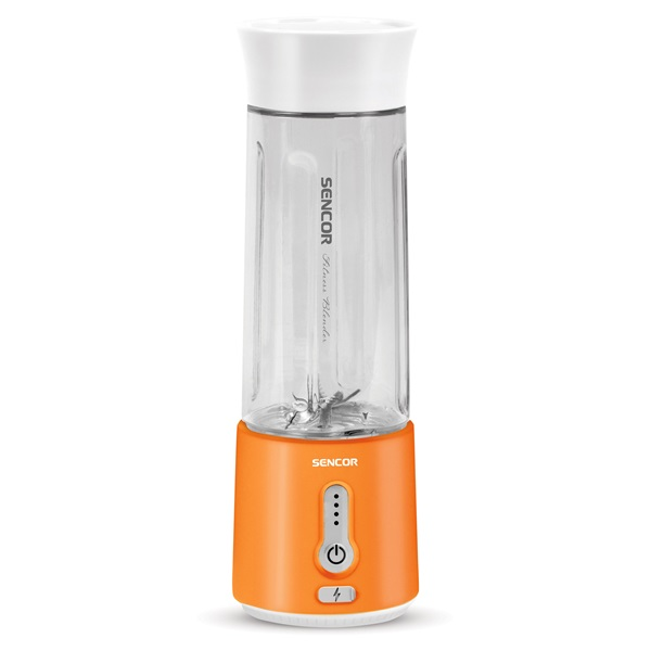 Prenosný mixér Fitness 500 ml Sencor SBL 133OR USB-C MOC 150W Pomaranč (41019441)