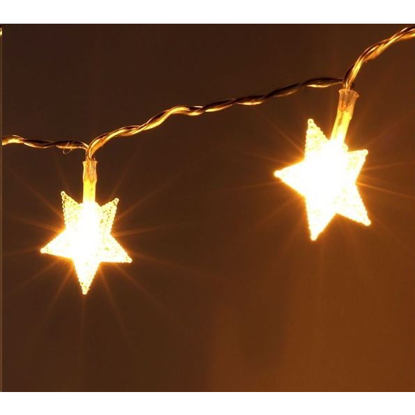 IRIS Csillag alakú fix fényű/6m/meleg fehér/10db LED-es USB-s fénydekoráció (152-06) (152-06)