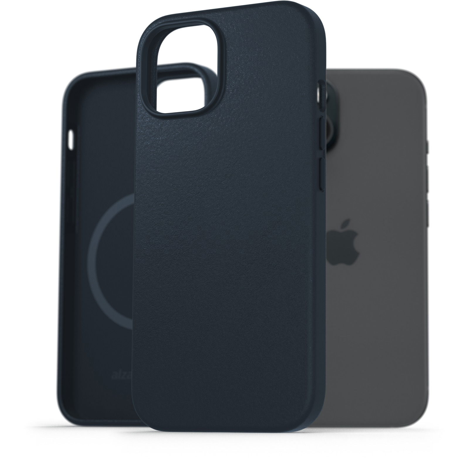 AlzaGuard Genuine Leather iPhone 15 MagSafe kék tok (AGD-GLCM0005L)