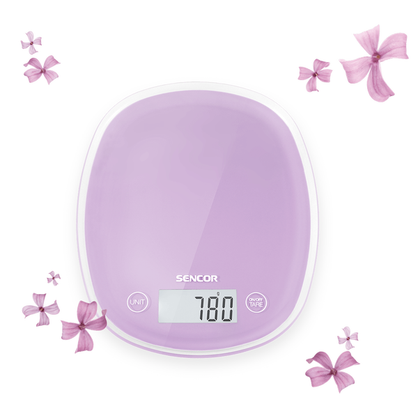 Odměrka kuchyňská Sencor fialová