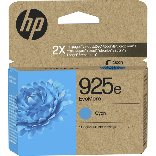 HP 925e EvoMore Cyan Original Ink Cartridge cartuccia d'inchiostro 1 pz Resa elevata (XL)