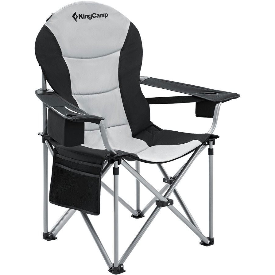 KingCamp Deluxe Hard Arms Chair (KC3888_BLACK/MEDIUMGREY)