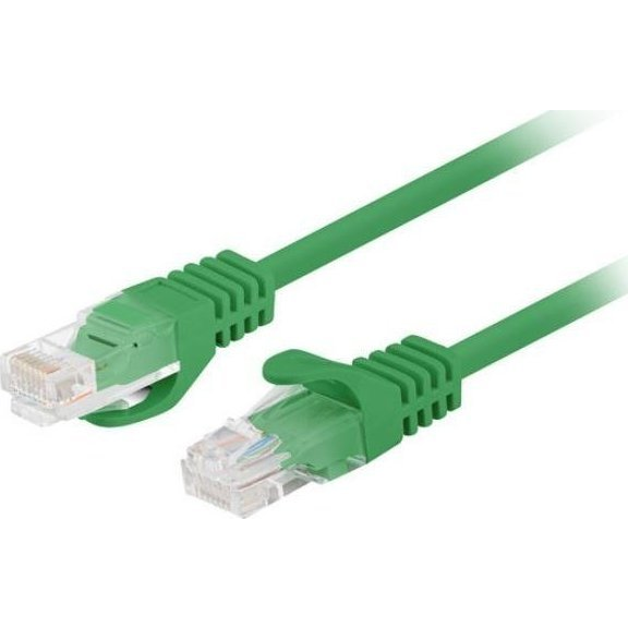 LANBERG patchcord Cat.5e UTP 1m zelený, balenie 10 ks
