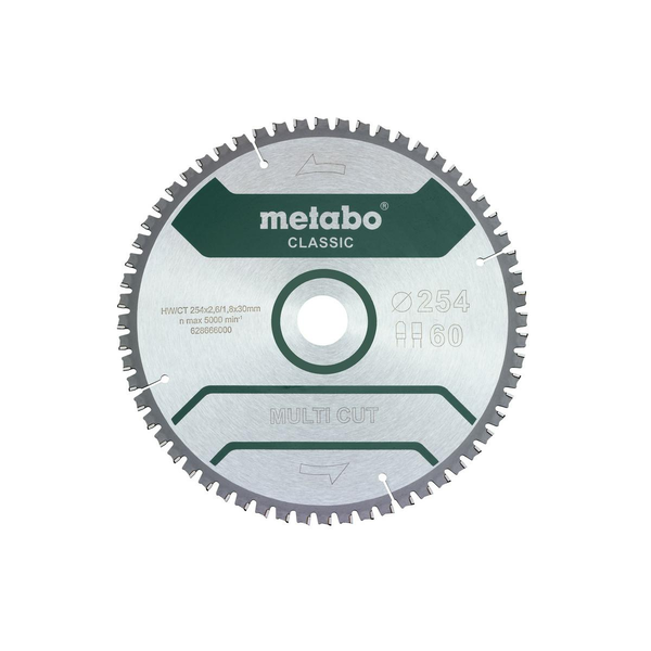 Metabo fűrészlap MULTI CUT CLASSIC 254x30 60FZ/TZ 5° neg. (628285000)
