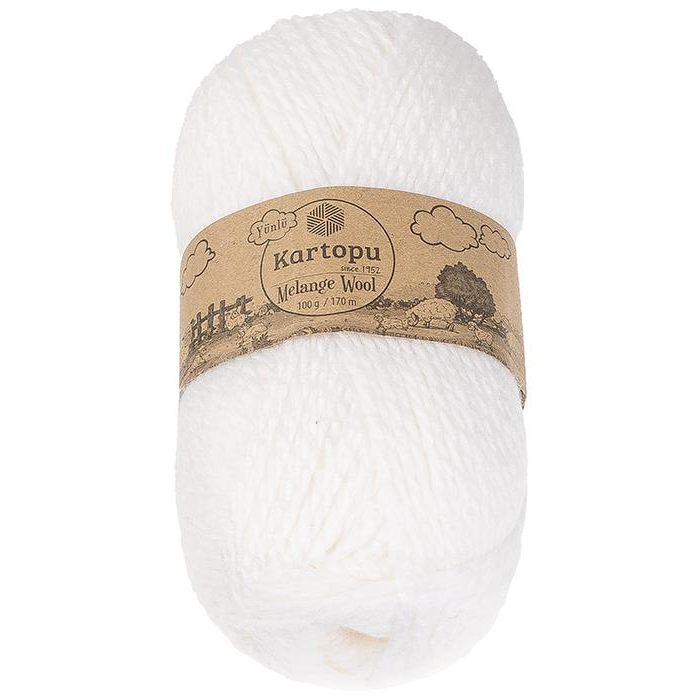 BELLATEX Melange Wool 100 g - 010 fehér (11925)