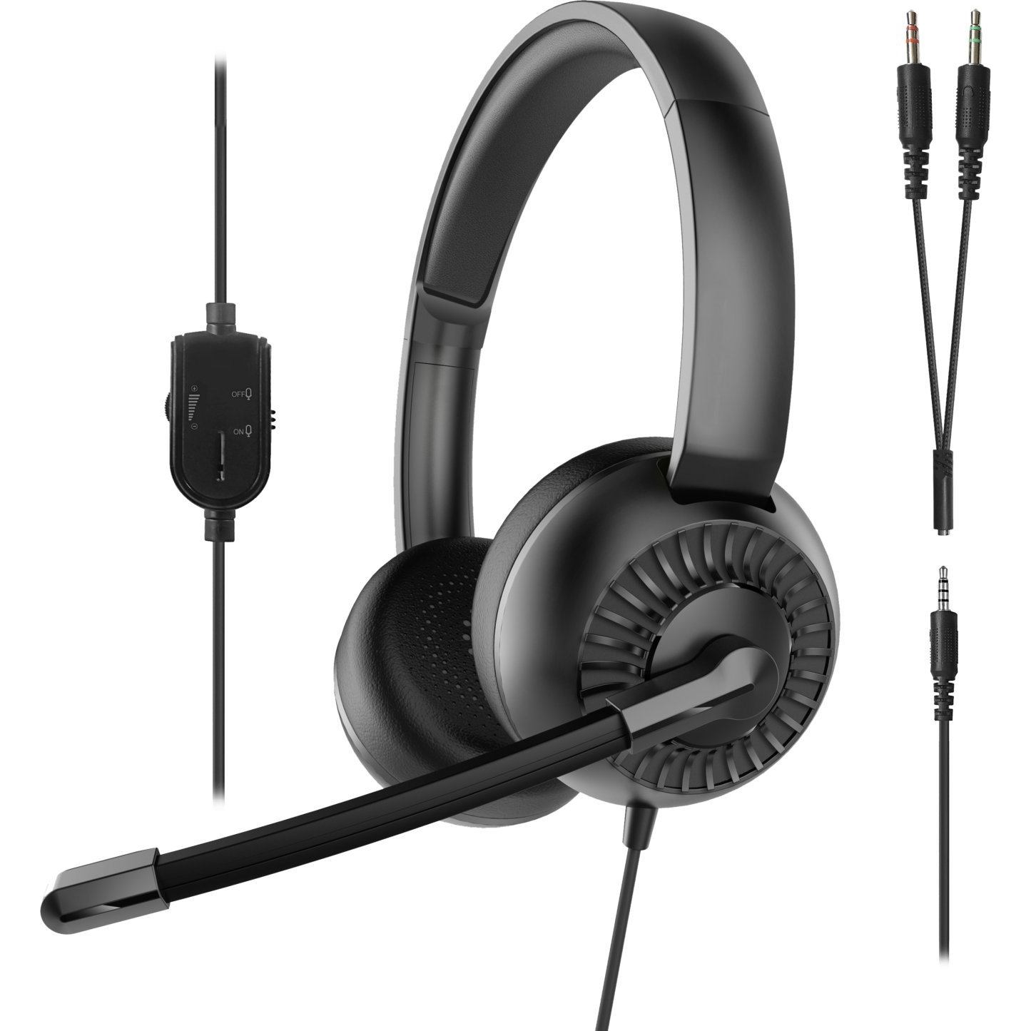 SpeedLink METIS On Ear headset Vezetékes Stereo Fekete Headset, Hangerő szabályozás, Mikrofon némítás (SL-870006-BK)