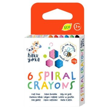 Spirálozott felületű méhviaszos zsírkréta készlet - 6 db-os (HCP223077) (HCP223077)