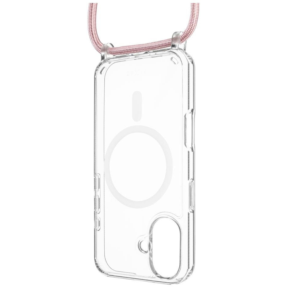 FIXED MagPure Neck Apple iPhone 16 Plus készülékhez, rózsaszín nyakpánttal (FIXPUNM-1401-PI)