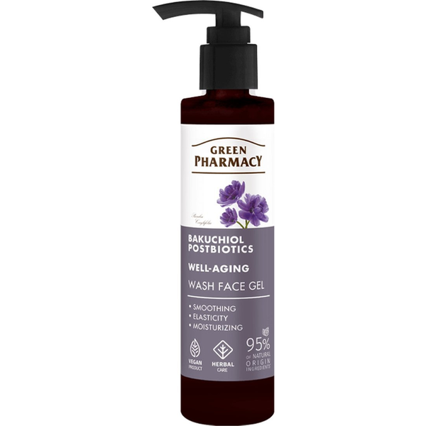 Green Pharmacy Żel do mycia twarzy Bakuchiol i postbiotyki 200ml