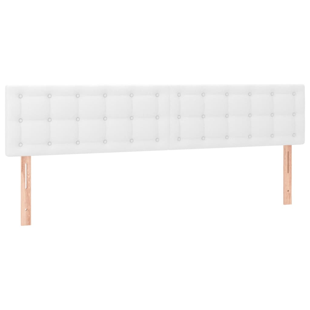 2 db fehér műbőr fejtámla 100x5x78/88 cm (346525)
