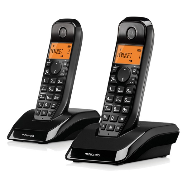 Motorola S12 Duo DECT telefón ID volajúceho Čierna