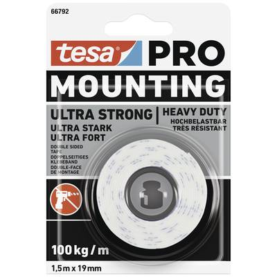 Tesa Mounting PRO Ultra Strong (66792-00000-00) Rögzítő szalag Fehér (H x Sz) 1.5 m x 19 mm 1 db (66792-00000-00)