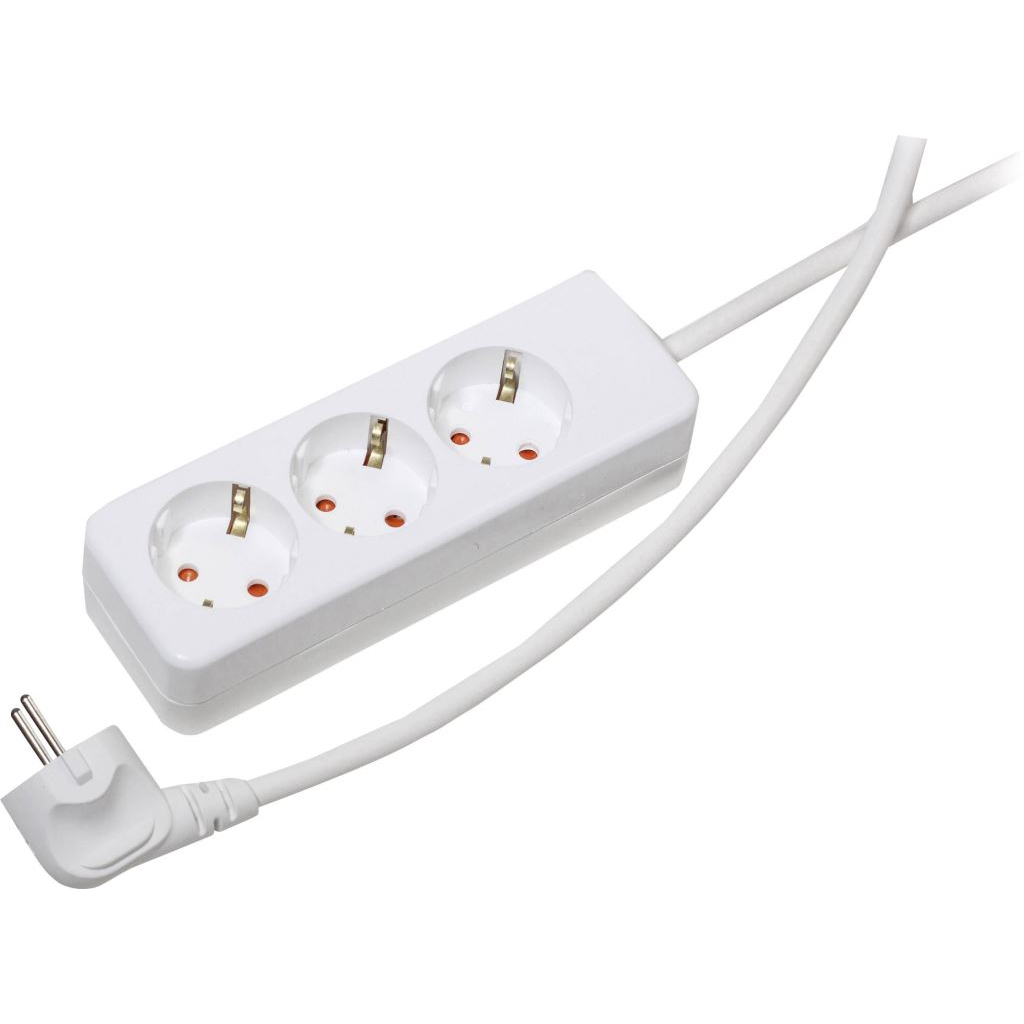 Gebro 106144 Hálózati elosztó 3 részes Fehér Védőérintkezős 5m (g106144)