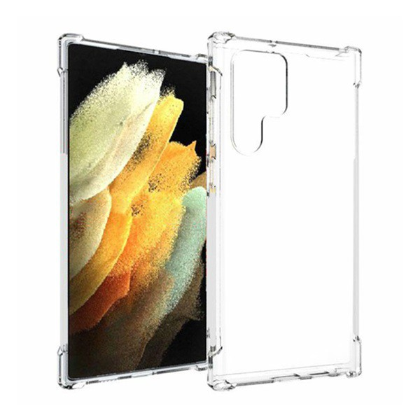 Szilikon telefonvédő (közepesen ütésálló, légpárnás sarok) ÁTLÁTSZÓ [Samsung Galaxy S22 Ultra 5G (SM-S908)] (5996591119830)