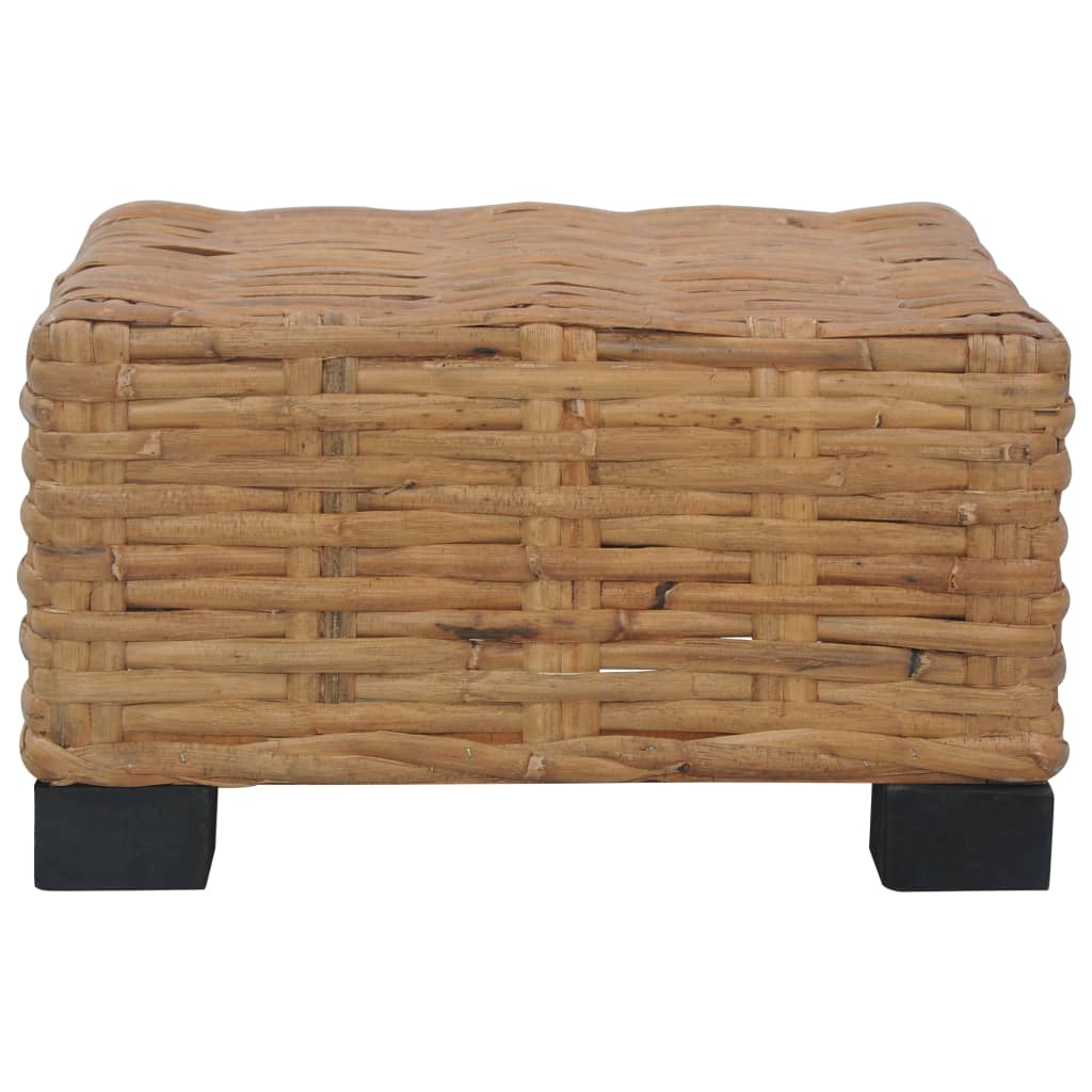 természetes rattan dohányzóasztal 47 x 47 x 28 cm (286282)
