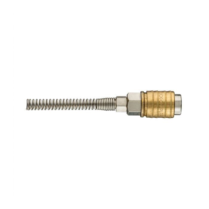 Neo Tools 12-600 Pneumatikus gyorscsatlakozó 4x6mm tömlőkimenetes védőrugós (Neo Tools 12-600)