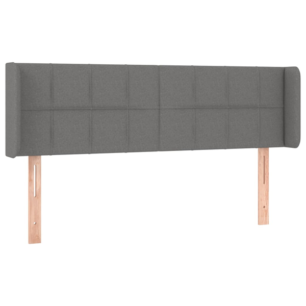 vidaXL vidaXL Zagłówek uszak, ciemnoszary, 147x16x78/88 cm, tkanina