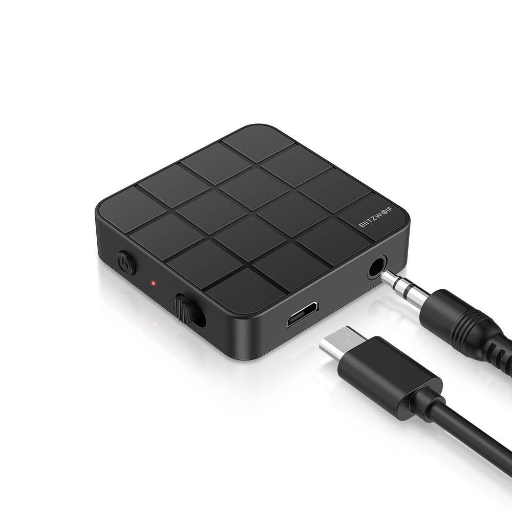 BLITZWOLF VYSIELAČ PRIJÍMAČ BLUETOOTH VYSIELAČ MINIJACK 3.5MM AUX TX RX (BW-BL2)