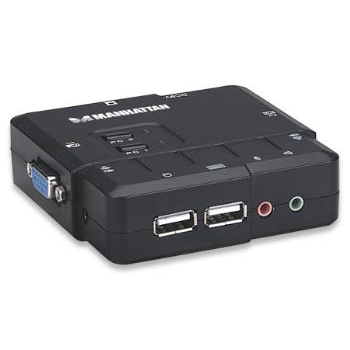 Manhattan 151252 KVM-switch Zwart