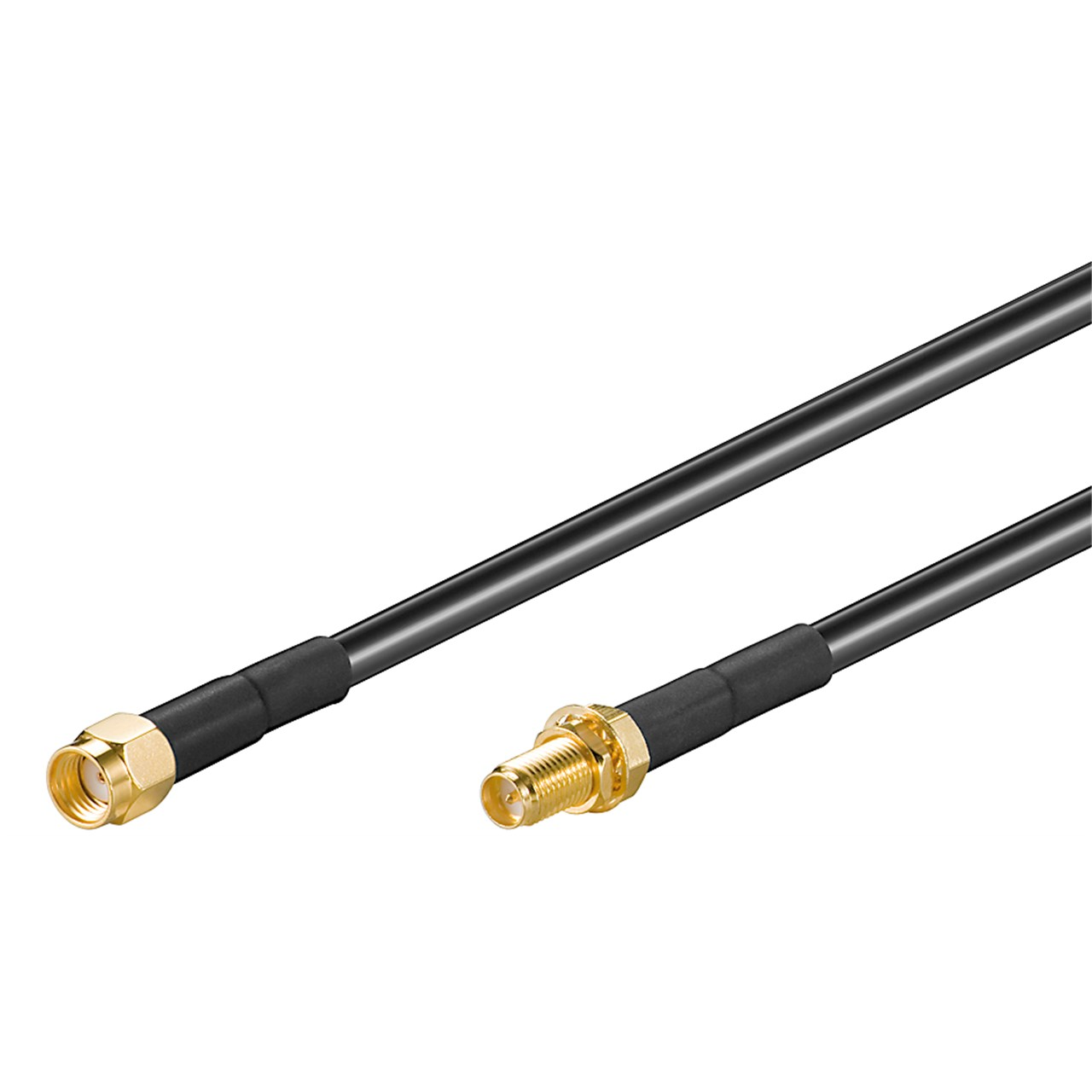 Goobay 51677 RP-SMA antennahosszabbító kábel 3m - Fekete (51677)