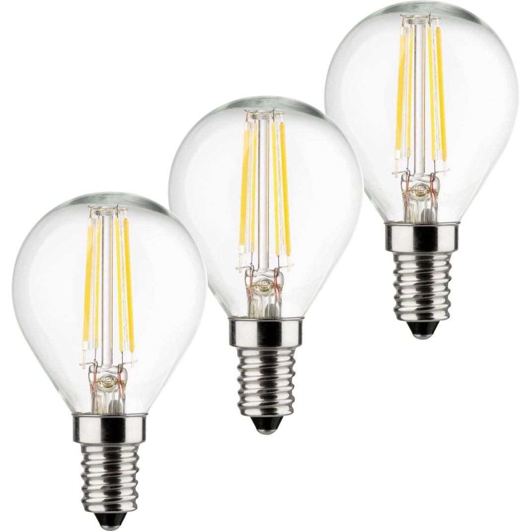 Müller-Licht LED EEK E (A-G) E14 Csepp forma 4W = 40W Melegfehér 3db (400293) (ML400293)