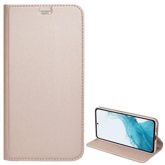 Gigapack Samsung Galaxy S23 Plus (SM-S916) bőr hatású fliptok rozéarany (GP-135838) (GP-135838)