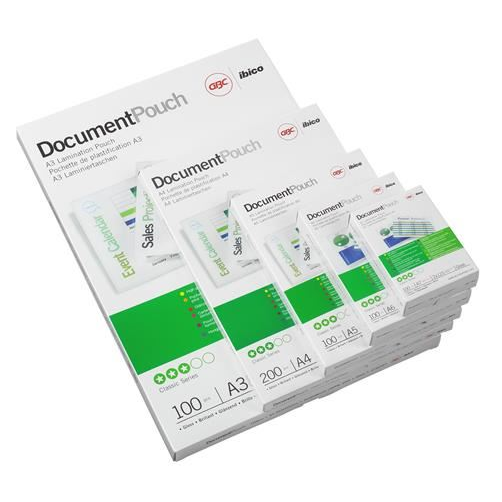 GBC Meleglamináló fólia, 54x86mm, 250 mikron fényes (3740430) (gb3740430)