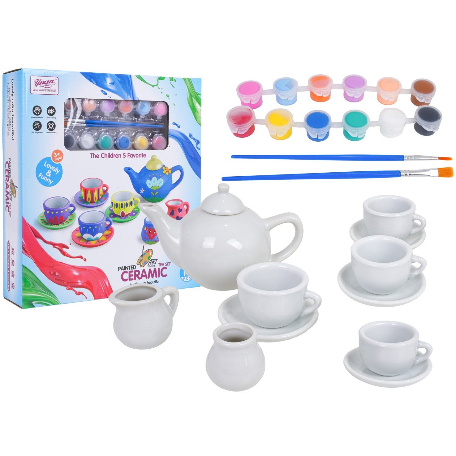 Kreatív Kerámia Teafestő Készlet (ZDZ.555-DIY002)