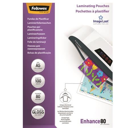 Fellowes Laminierfolie ImageLast A5 80Mikron  glänzend  100P