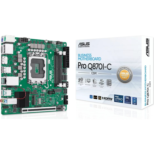 ASUS PRO Q870I-C-CSM Intel Q870 LGA 1851 (Socket V1) mini ITX