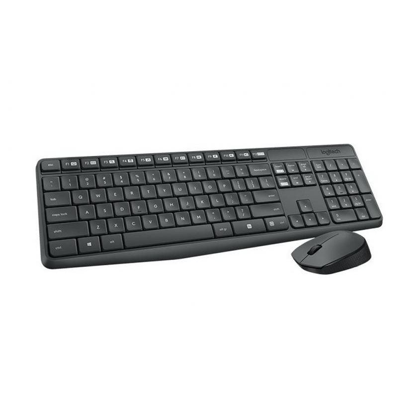 Logitech MK235 Wireless Keyboard and Mouse Combo klávesnica Obsahuje myš RF Wireless Grécky Šedá (920-007915)