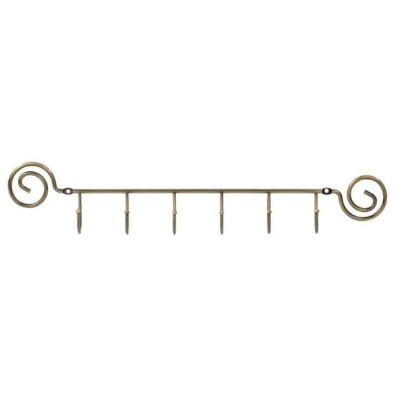 HANGER 6 HOOKS480X40.3X90.5ANTIQUE BRASS