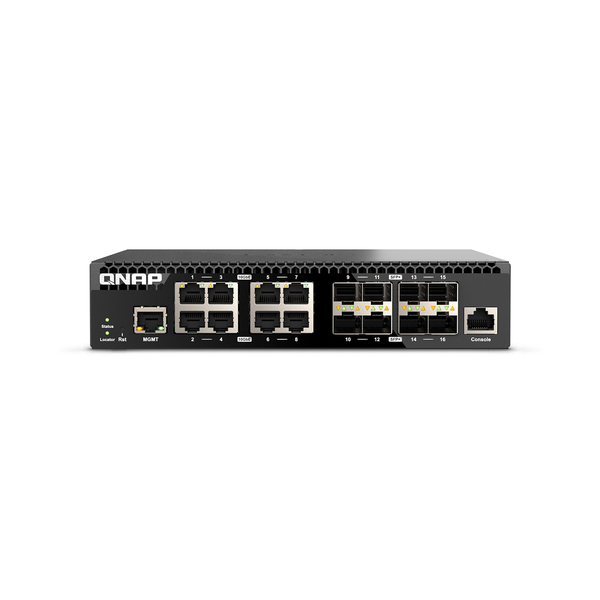QNAP QSW-M3216R-8S8T netwerk-switch Managed L2/L3 10G Ethernet (100/1000/10000) 1U Zwart