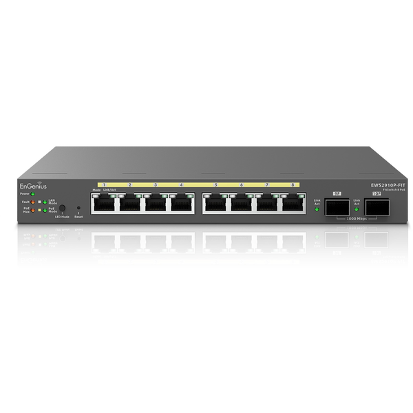 EnGenius EWS2910P-FIT мрежов суич Управляем L2+ Gigabit Ethernet (10/100/1000) Захранване по Ethernet (PoE) Черен