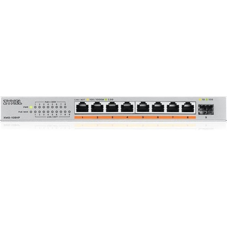 Zyxel XMG-108HP Ikke administreret 2.5G Ethernet (100/1000/2500) Strøm over Ethernet (PoE)