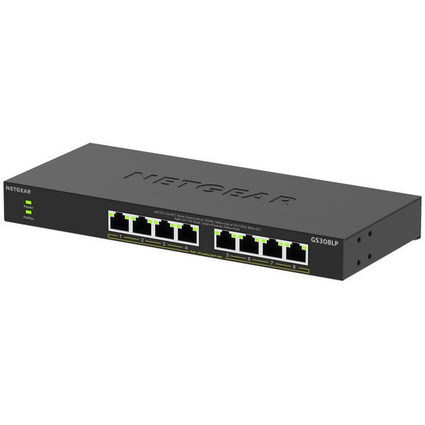NETGEAR GS308LP 8-Port Gigabit Ethernet Unmanaged Essentials PoE+ Switch (60W)
