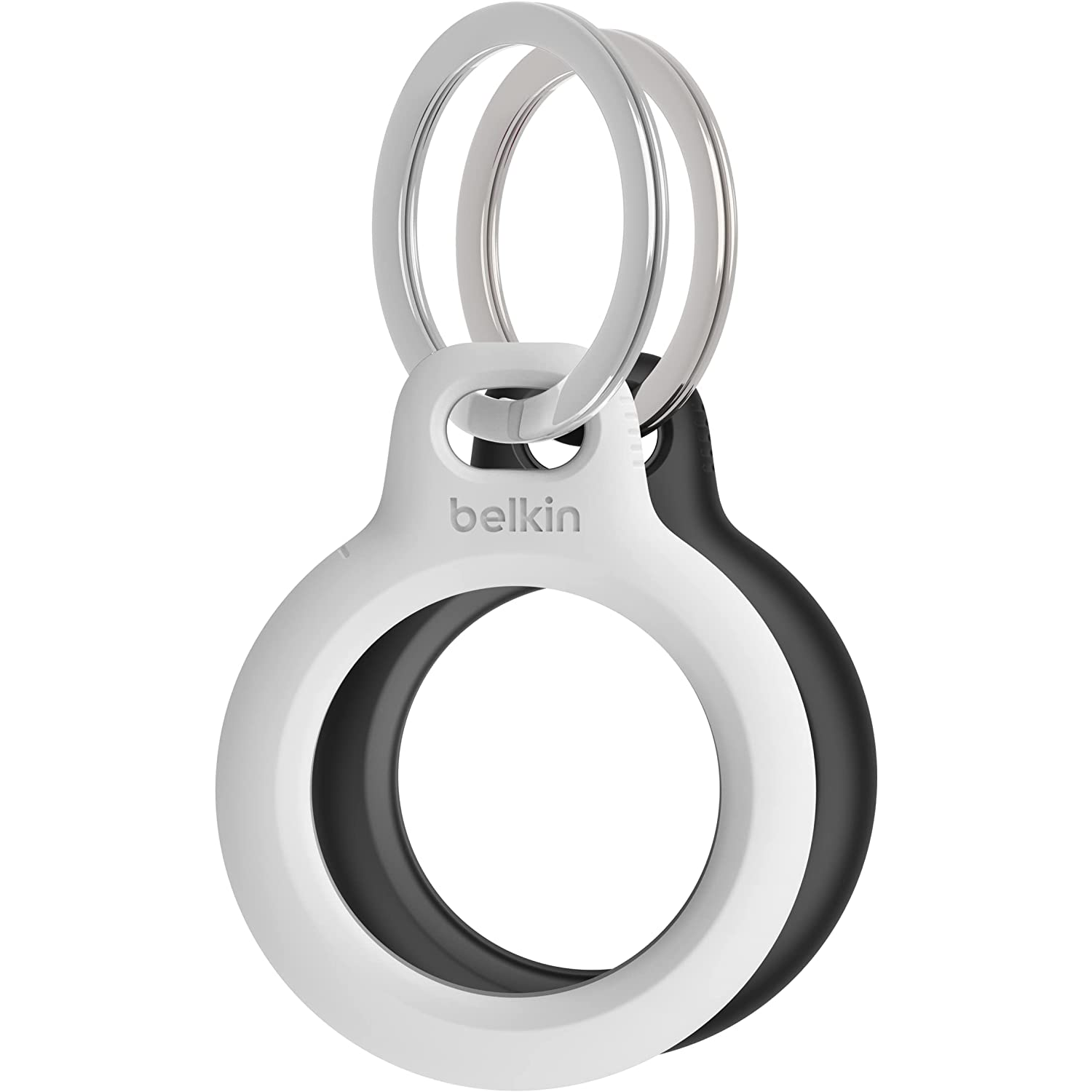 Belkin Apple AirTag tok kulcskarikával - Fekete/Fehér (2db) (MSC002BTH35)