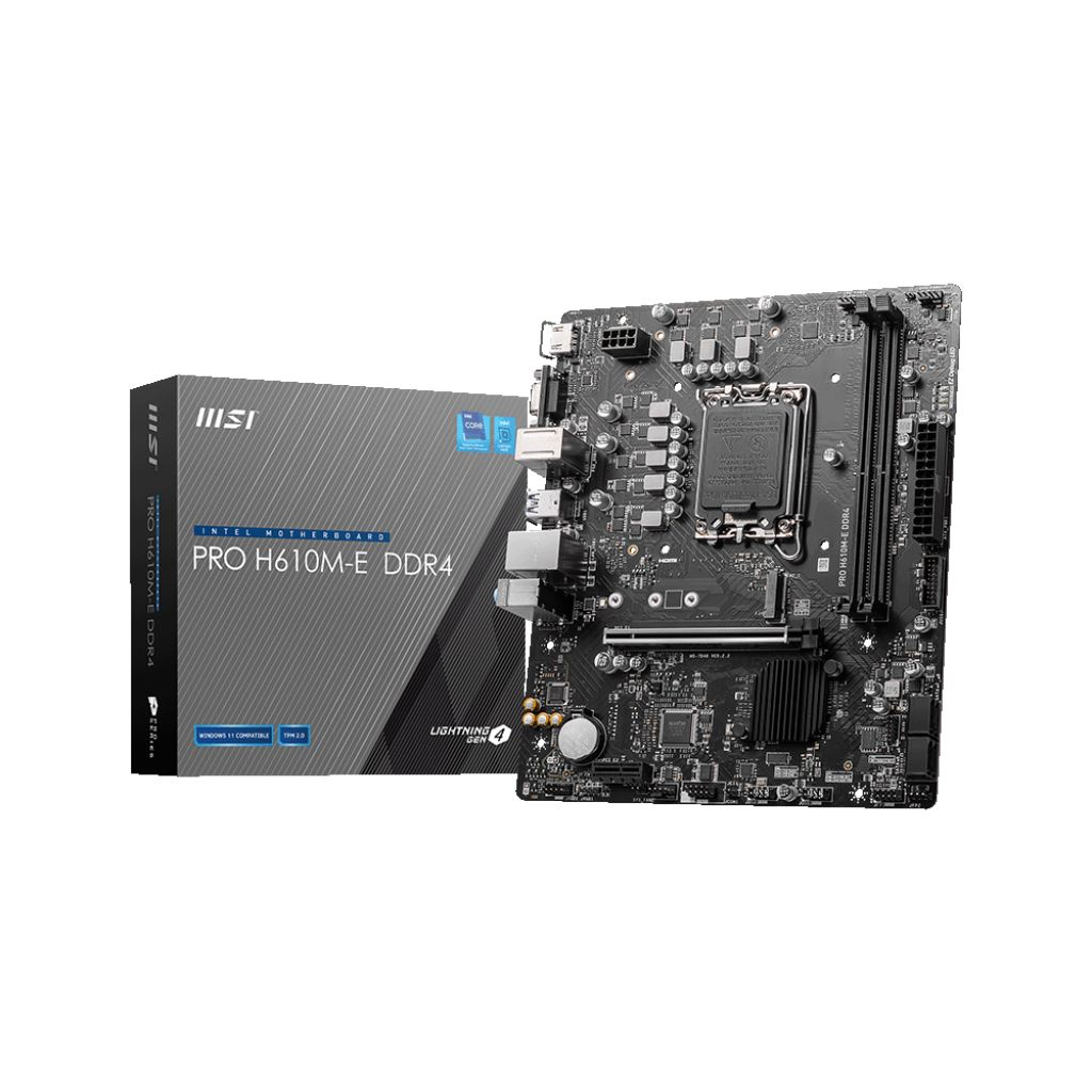 MSI PRO H610M-E DDR4 alaplap Intel H610 LGA 1700 Micro ATX (PRO H610M-E DDR4)