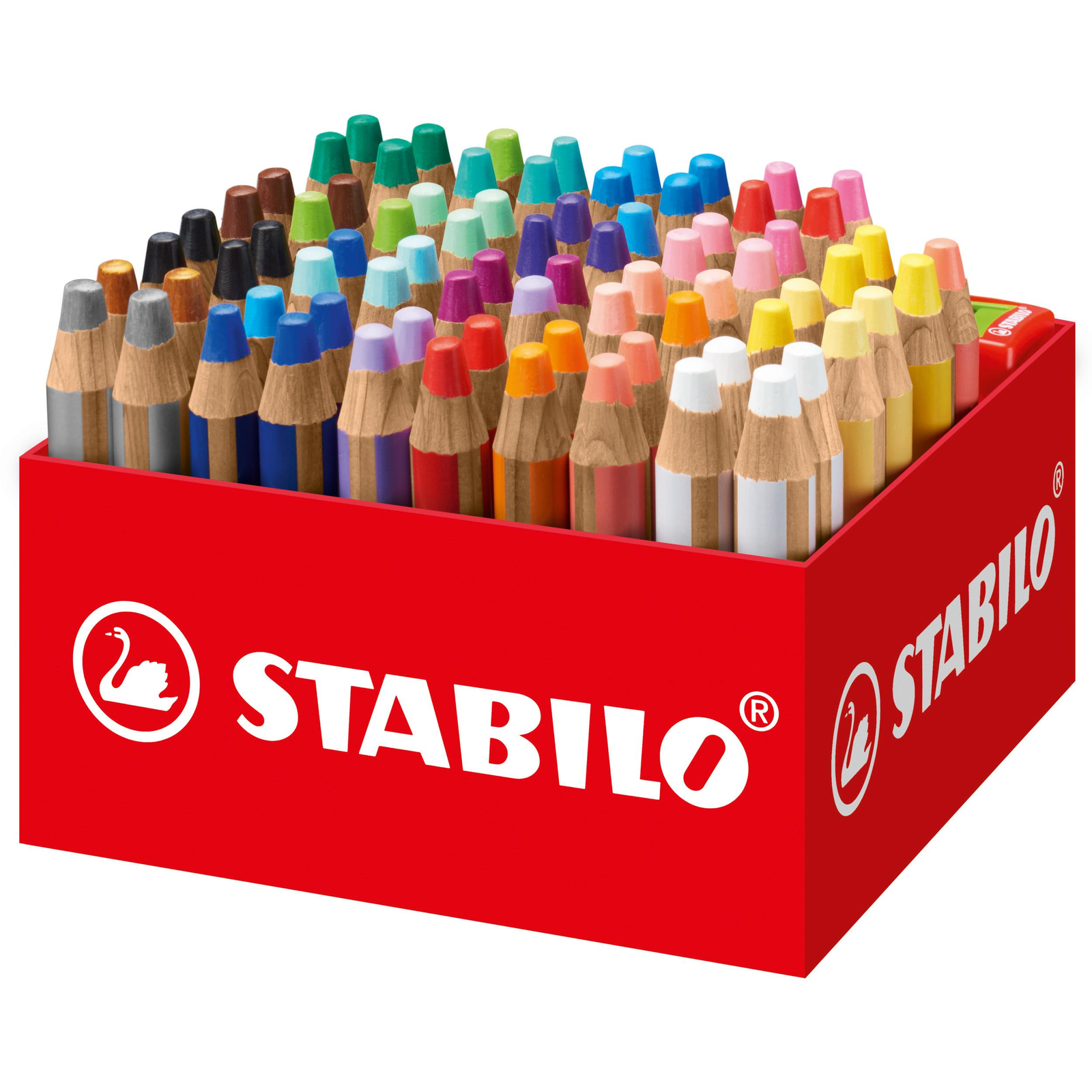 STABILO fa 3 az 1-ben - 76 db-os doboz 4 ceruzahegyezővel (24 színben) (4006381605342)