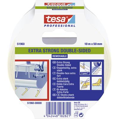 Tesa EXTRA STRONG (51960-00000-11) Fektető szalag ® Professional Átlátszó (H x Sz) 10 m x 50 mm 1 db (51960-00000-11)