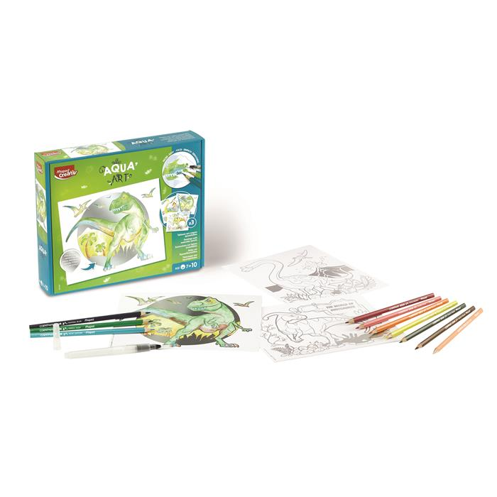 Maped Creatív Aqua Art Akvarell festőkészlet - Dinoszauruszok (907058)